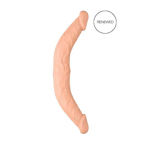 RealRock Double Dong 14 - dvojitý dildo (36 cm) - přírodní