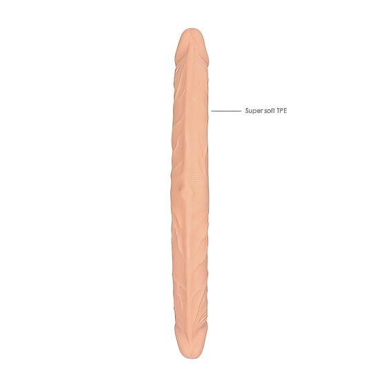 RealRock Double Dong 14 - dvojitý dildo (36 cm) - přírodní
