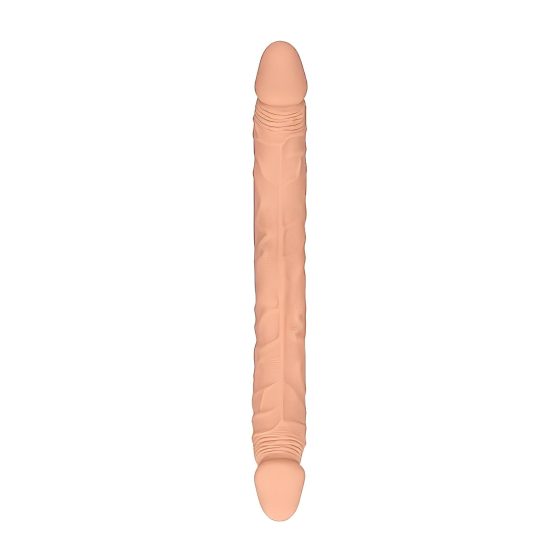 RealRock Double Dong 14 - dvojitý dildo (36 cm) - přírodní
