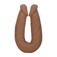   RealRock Double Dong 18 - dvojitý dildo (46 cm) - tmavá přírodní