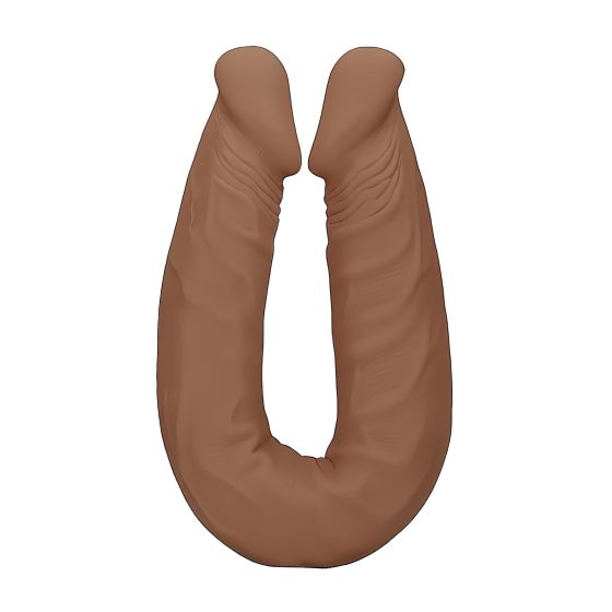RealRock Double Dong 18 - dvojitý dildo (46 cm) - tmavá přírodní