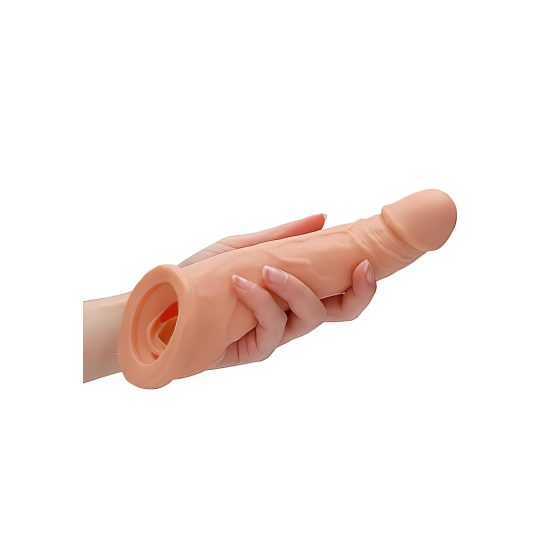 RealRock - návlek na penis - 21 cm - tělová barva