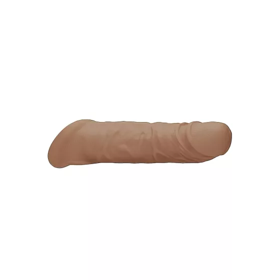 RealRock - návlek na penis - prodloužení 21 cm - tmavá tělová