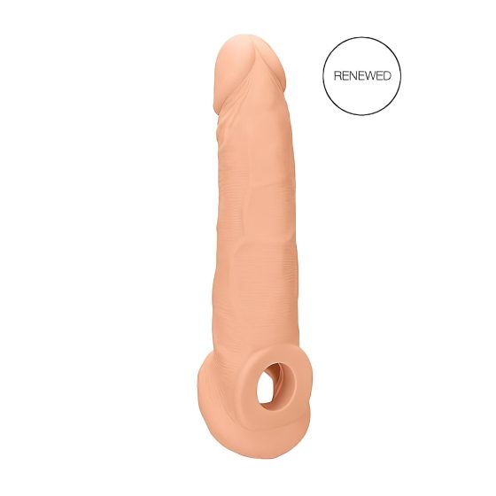 RealRock Penis Sleeve 9 - návlek na penis (21,5 cm) - přírodní