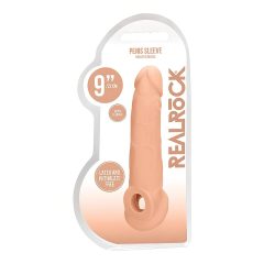  RealRock Penis Sleeve 9 - návlek na penis (21,5 cm) - přírodní