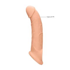   RealRock Penis Sleeve 9 - návlek na penis (21,5 cm) - přírodní