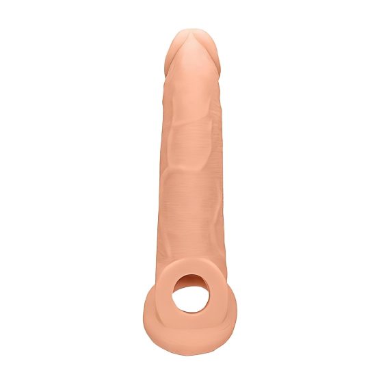 RealRock Penis Sleeve 9 - návlek na penis (21,5 cm) - přírodní