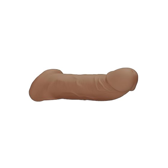 RealRock Rukáv na Penis 9 - návlek (21,5 cm) - tmavý přírodní