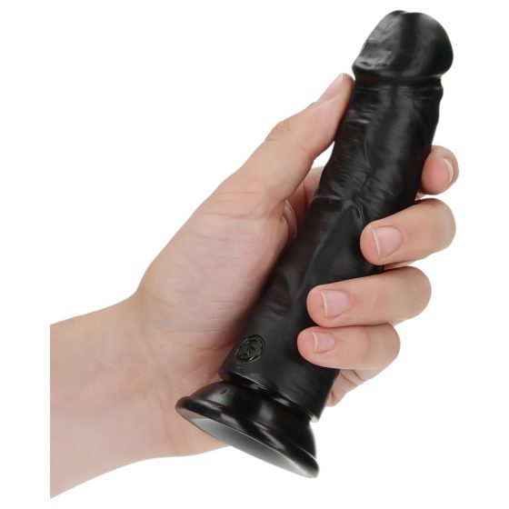 RealRock - realistické dildo s přísavkou - 15,5 cm - černé