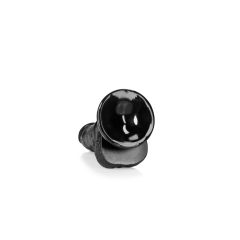   RealRock Curved - připínací, realistické dildo s varlaty - 15,5 cm (černé)