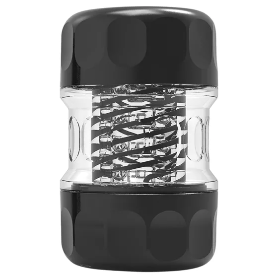 MX Spiral Portable Quin Cup - spirálový, sací masturbátor (černý)