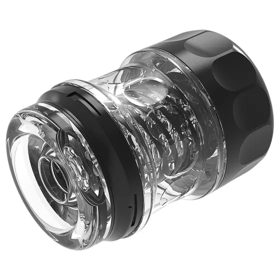 MX Spiral Portable Quin Cup - spirálový, sací masturbátor (černý)