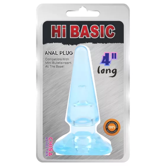Hi-Basic Sassy - anální kolík pro začátečníky (průhledná modrá)