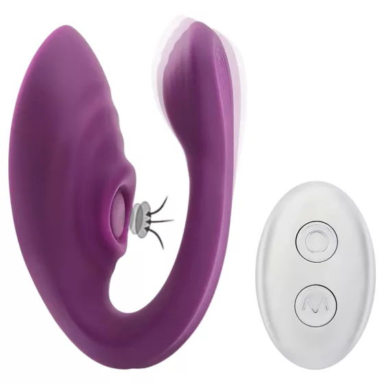DiDi Sync Passion - dálkově ovládaný, poklepávací párový vibrátor (fialový)