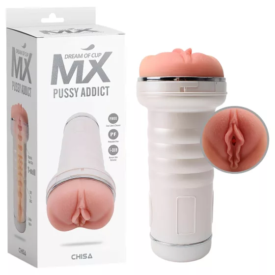 MX Pussy Addict - realistická umělá vagína masturbátor (tělové barvy)