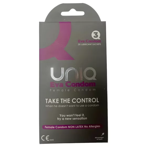Uniq Eva - dámský kondom - bez latexu - 3 ks