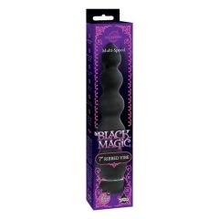   Doc Johnson Black Magic 7 - pevný anální vibrátor s 5 kuličkami (černý)
