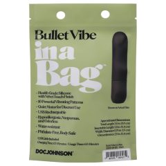   Doc Johnson Bullet Vibe - nabíjecí, vodotěsný tyčový vibrátor (černý)