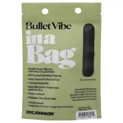   Doc Johnson - mini vibrátor - dobíjecí, vodotěsný - černý