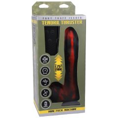   Doc Johnson Mini F-Machine Tendril - rádiový pulzní vibrátor (červený)