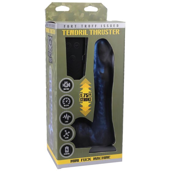 Doc Johnson Mini F-Machine Tendril - rádiový pulzující vibrátor (modrý)