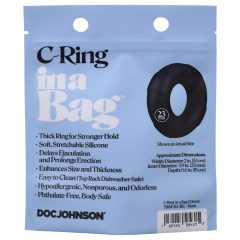   Doc Johnson C-Ring - silikonový erekční kroužek (černý)
