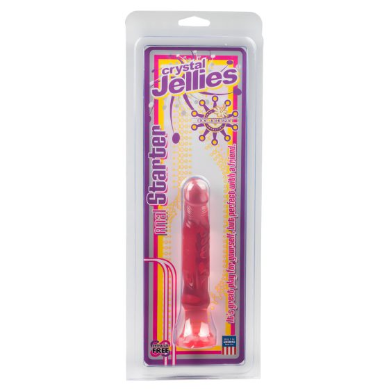 Crystal Jellies - anální dildo s přísavkou (růžové)