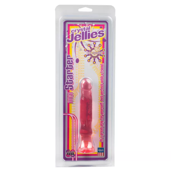 Crystal Jellies - anální dildo s přísavkou (růžové)
