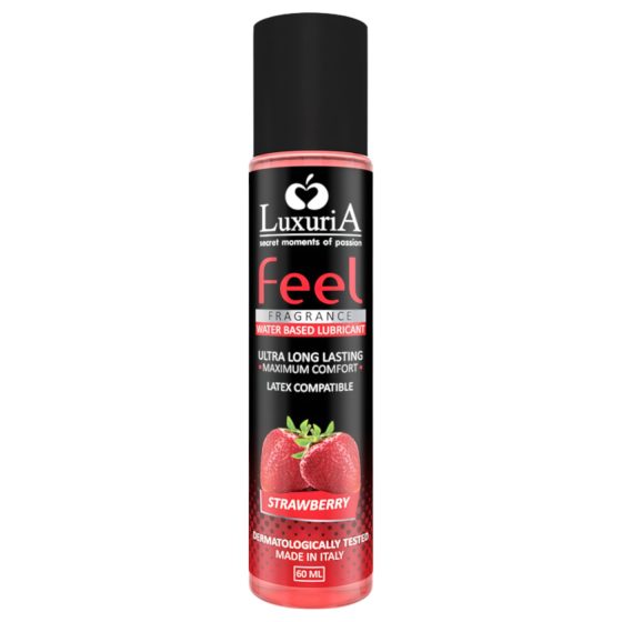 LuxuriA Feel Strawberry - lubrikační gel na vodní bázi - jahoda (60 ml)