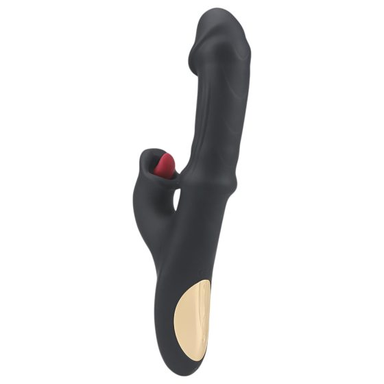 Wilson - tlačný vibrátor s klitorisovou pákou (černý)