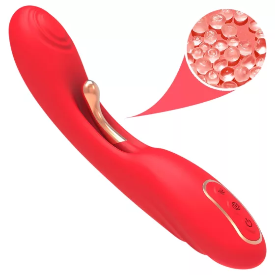 Bestoy - vibrátor na G-bod s jazýčkem - červený