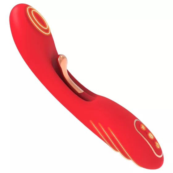 Bestoy - vibrátor na G-bod s jazýčkem - červený