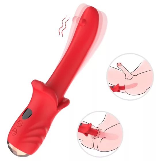 Bestoy - vibrátor na G-bod - vodotěsný - červený