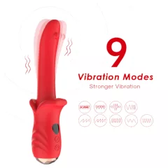 Bestoy - vibrátor na G-bod - vodotěsný - červený