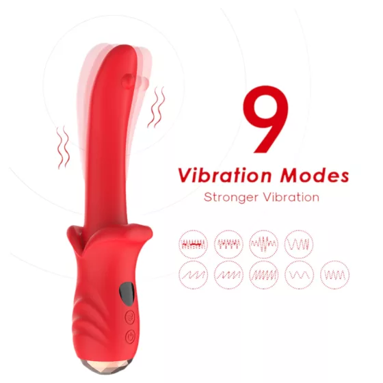 Bestoy - vibrátor na G-bod - vodotěsný - červený