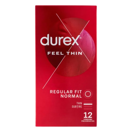 Durex Feel Thin - Přirozený pocit kondomy (12 ks)