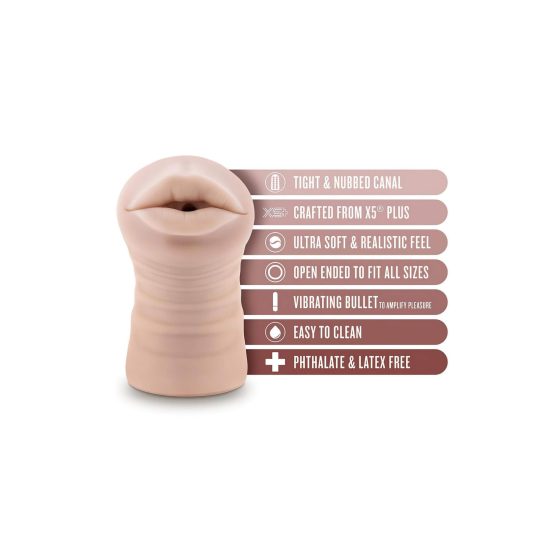 Enlust Nicole – vibrační ústa s AI obrázky (přírodní)