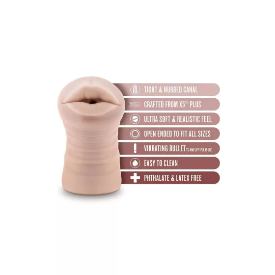 Enlust Nicole - vibrační umělá ústa - realistický vzhled - naturální