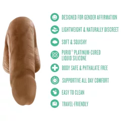   Blush UrSelf Affirm - realistický umělý penis (hnědý) - 13 cm