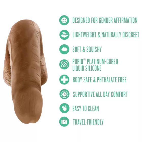 Blush UrSelf Affirm - realistický umělý penis (hnědý) - 13 cm