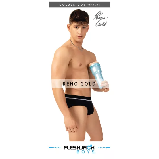Fleshjack Reno Gold - realistický anální masturbátor - tělová barva