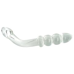   Prisms Hamsa - oboustranné skleněné dildo na bod G (průhledné)