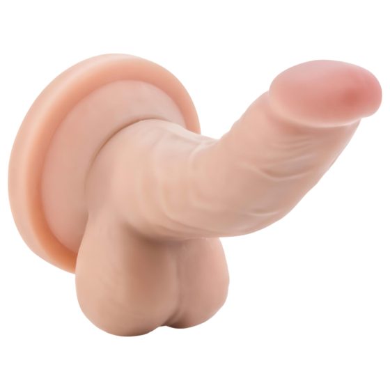 Dr. Skin 4 - přísavkový realistický dildo s varlaty - přírodní (12cm)