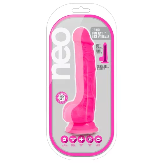 Blush Neo - realistický dildo s přísavkou - 19 cm - růžové