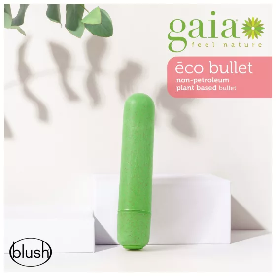 Gaia Eco - vibrátor - ekologický, střední velikost - zelený