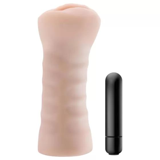 M for Men Ashley - masturbátor s vibrací - real feel - tělová