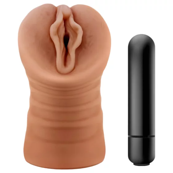 M For Men Sofia - vibrační umělá vagína - přírodní barva