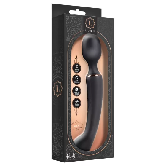 Blush Lush - 2 v 1 wand a G‑bod vibrátor (černý)