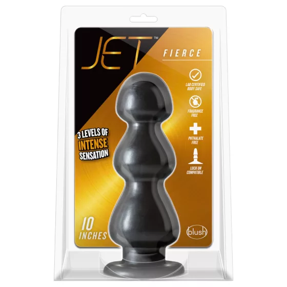Blush Jet - dildo s přísavkou a perlami - černý