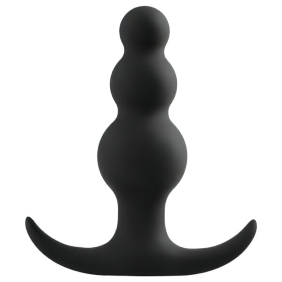 Anal Adventures Platinum - anální kolík s perlami (černý)
